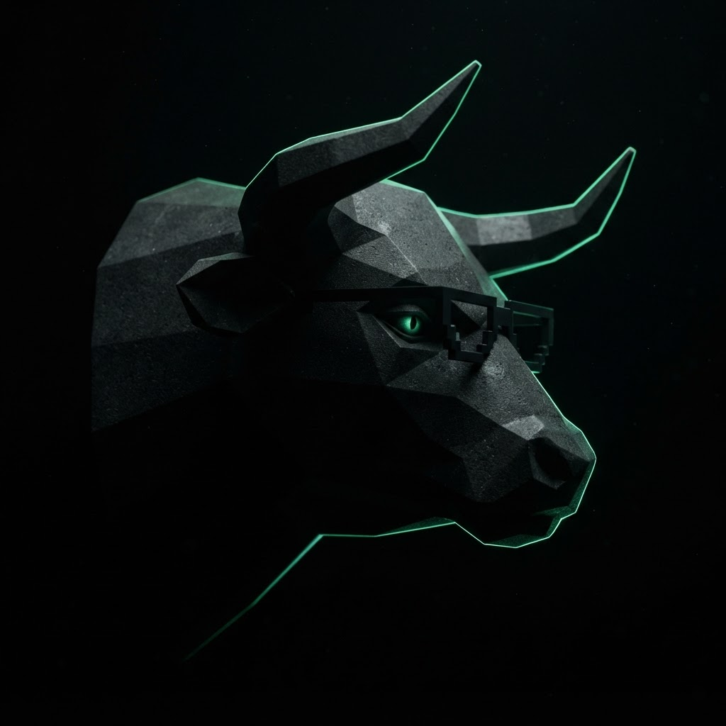 Macro detail of the graphite mascot in profile, one emerald neon line along the muzzle